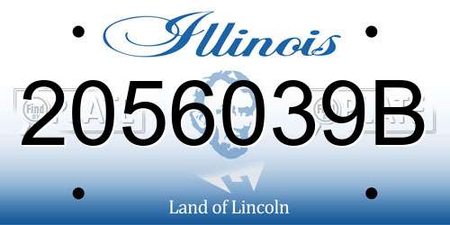 2056039B Illinois License Plate