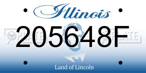 205648F Illinois License Plate