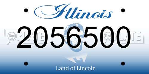 2056500 Illinois License Plate