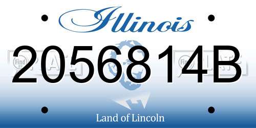 2056814B Illinois License Plate