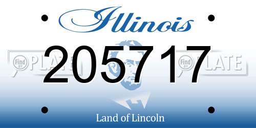 205717 Illinois License Plate