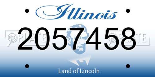 2057458 Illinois License Plate