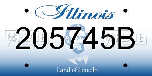 205745B Illinois License Plate
