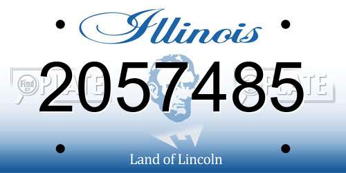 2057485 Illinois License Plate