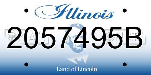2057495B Illinois License Plate