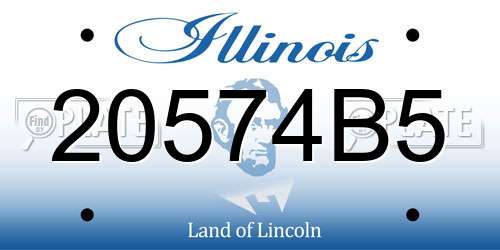 20574B5 Illinois License Plate