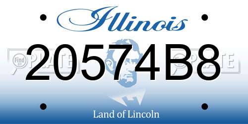 20574B8 Illinois License Plate