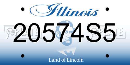 20574S5 Illinois License Plate