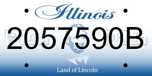 2057590B Illinois License Plate