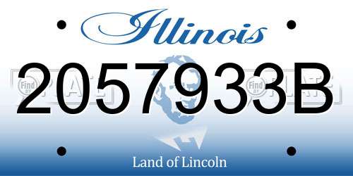 2057933B Illinois License Plate