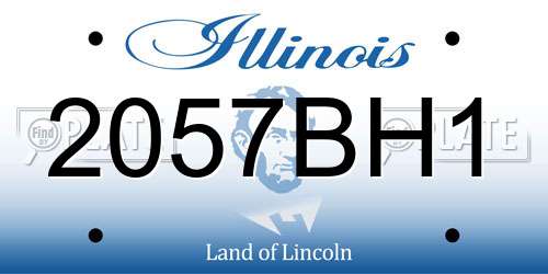 2057BH1 Illinois License Plate