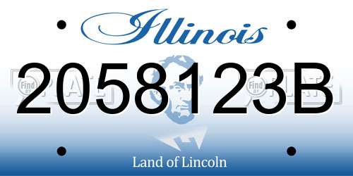 2058123B Illinois License Plate