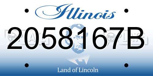 2058167B Illinois License Plate