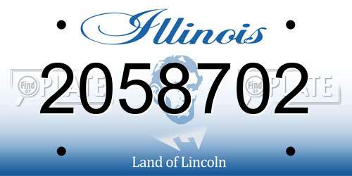 2058702 Illinois License Plate