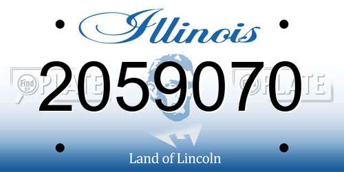 2059070 Illinois License Plate