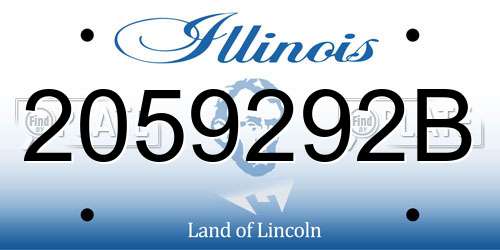 2059292B Illinois License Plate