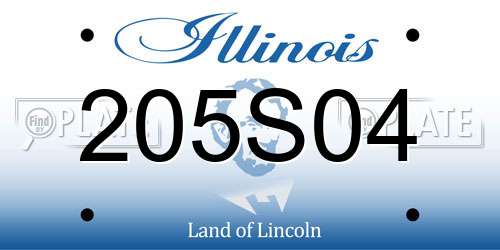 205S04 Illinois License Plate