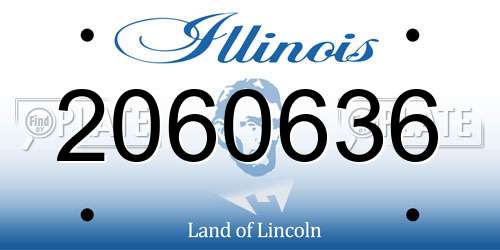 2060636 Illinois License Plate