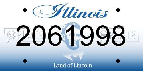 2061998 Illinois License Plate
