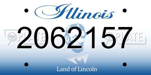 2062157 Illinois License Plate