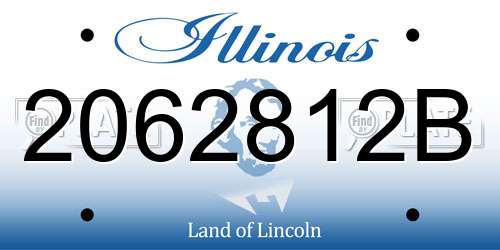 2062812B Illinois License Plate