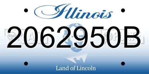 2062950B Illinois License Plate
