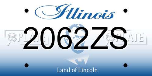 2062ZS Illinois License Plate