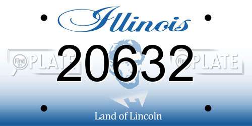 20632 Illinois License Plate
