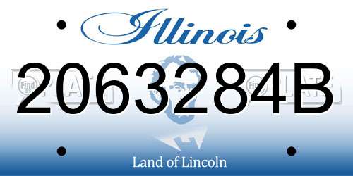 2063284B Illinois License Plate