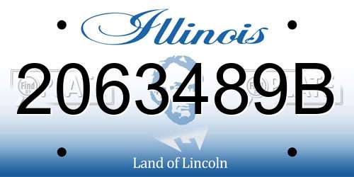 2063489B Illinois License Plate