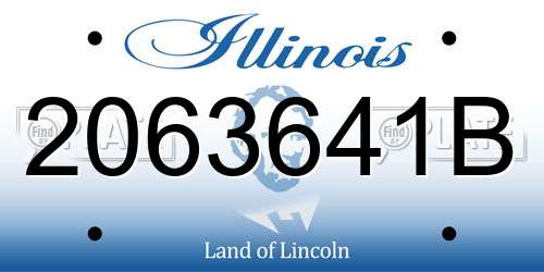 2063641B Illinois License Plate