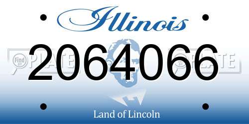 2064066 Illinois License Plate