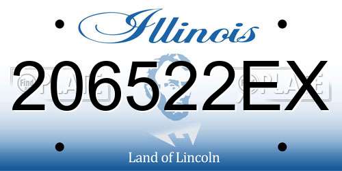 206522EX Illinois License Plate