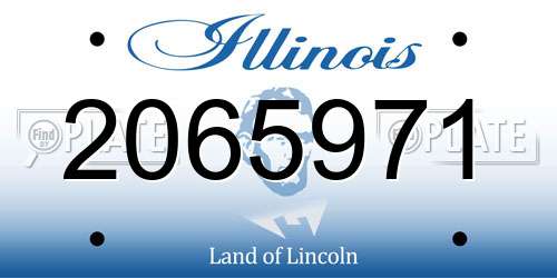 2065971 Illinois License Plate