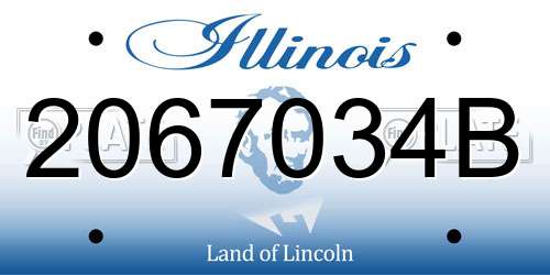 2067034B Illinois License Plate