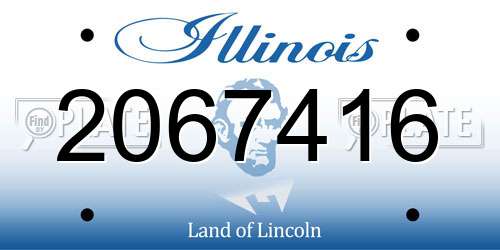 2067416 Illinois License Plate