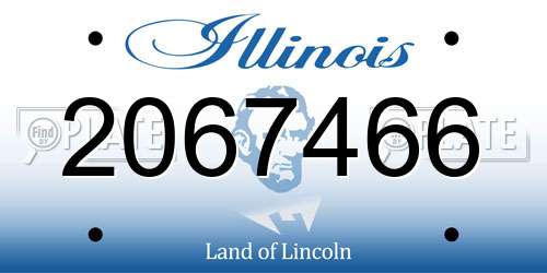 2067466 Illinois License Plate