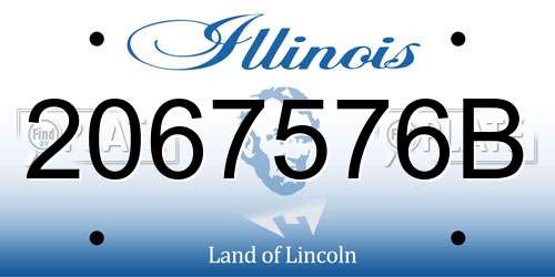 2067576B Illinois License Plate
