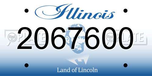 2067600 Illinois License Plate