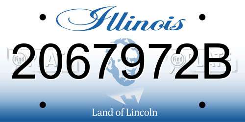 2067972B Illinois License Plate