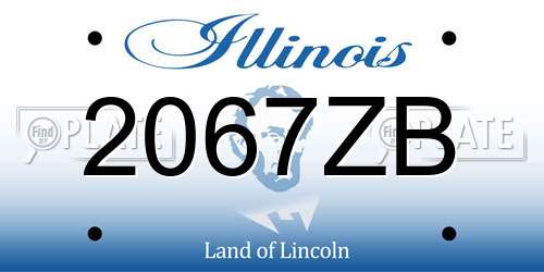 2067ZB Illinois License Plate