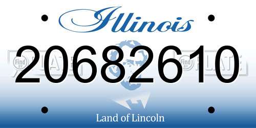 20682610 Illinois License Plate