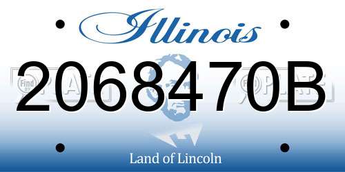 2068470B Illinois License Plate