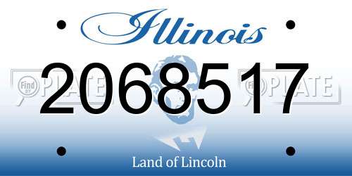 2068517 Illinois License Plate