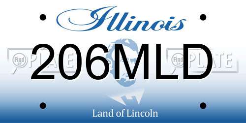 206MLD Illinois License Plate