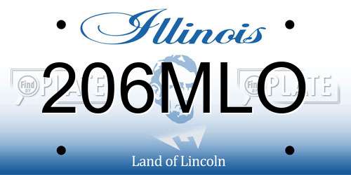206MLO Illinois License Plate