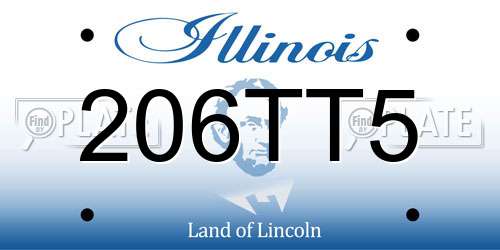 206TT5 Illinois License Plate