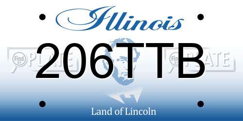 206TTB Illinois License Plate