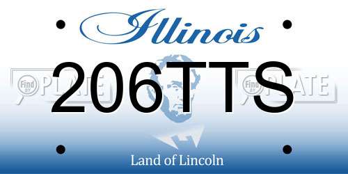 206TTS Illinois License Plate