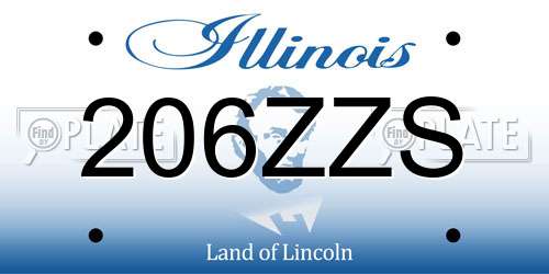 206ZZS Illinois License Plate